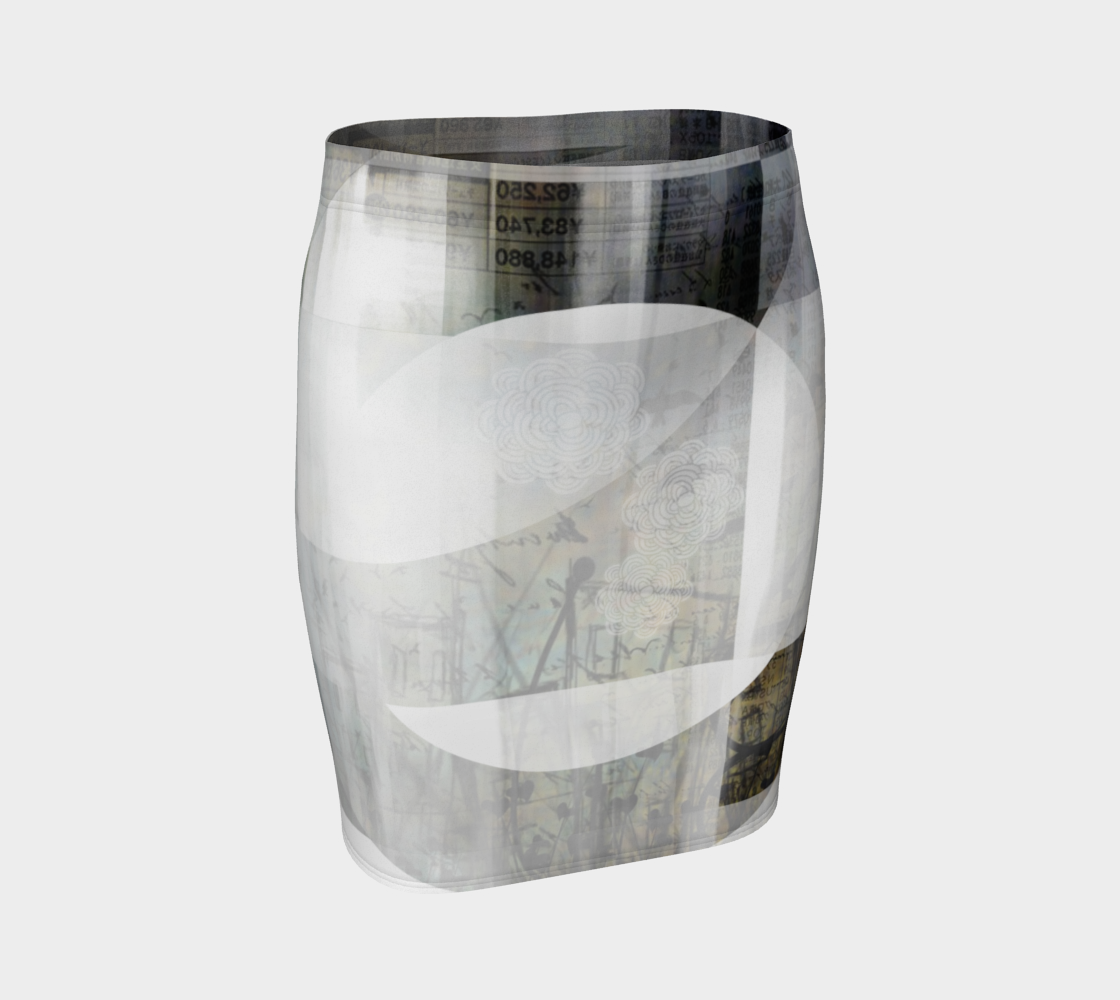 Life Is Like A Camera Fitted Skirt by Deloresart - deloresartcanada