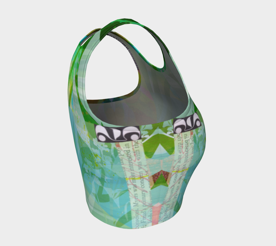Abounding Alder Collage Crop Top by Deloresart - deloresartcanada