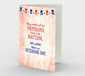 1363 Salute Them On Veterans Day Card by Deloresart - deloresartcanada