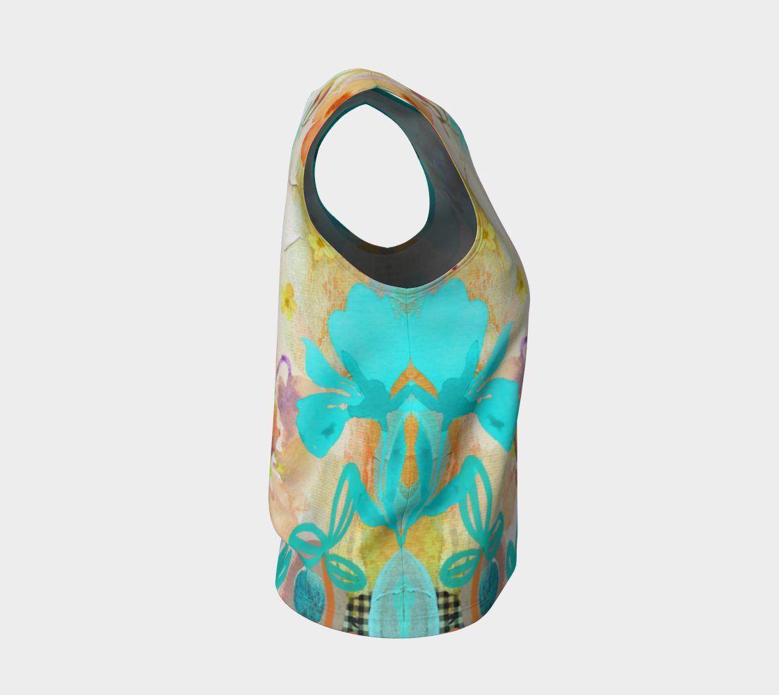 I am a Queen Loose Tank by Deloresart Teal and Coral - deloresartcanada