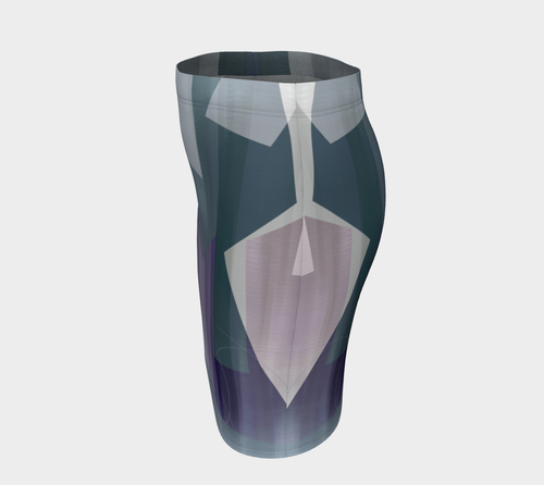 Satin Symmetry Fitted Skirt by Deloresart - deloresartcanada
