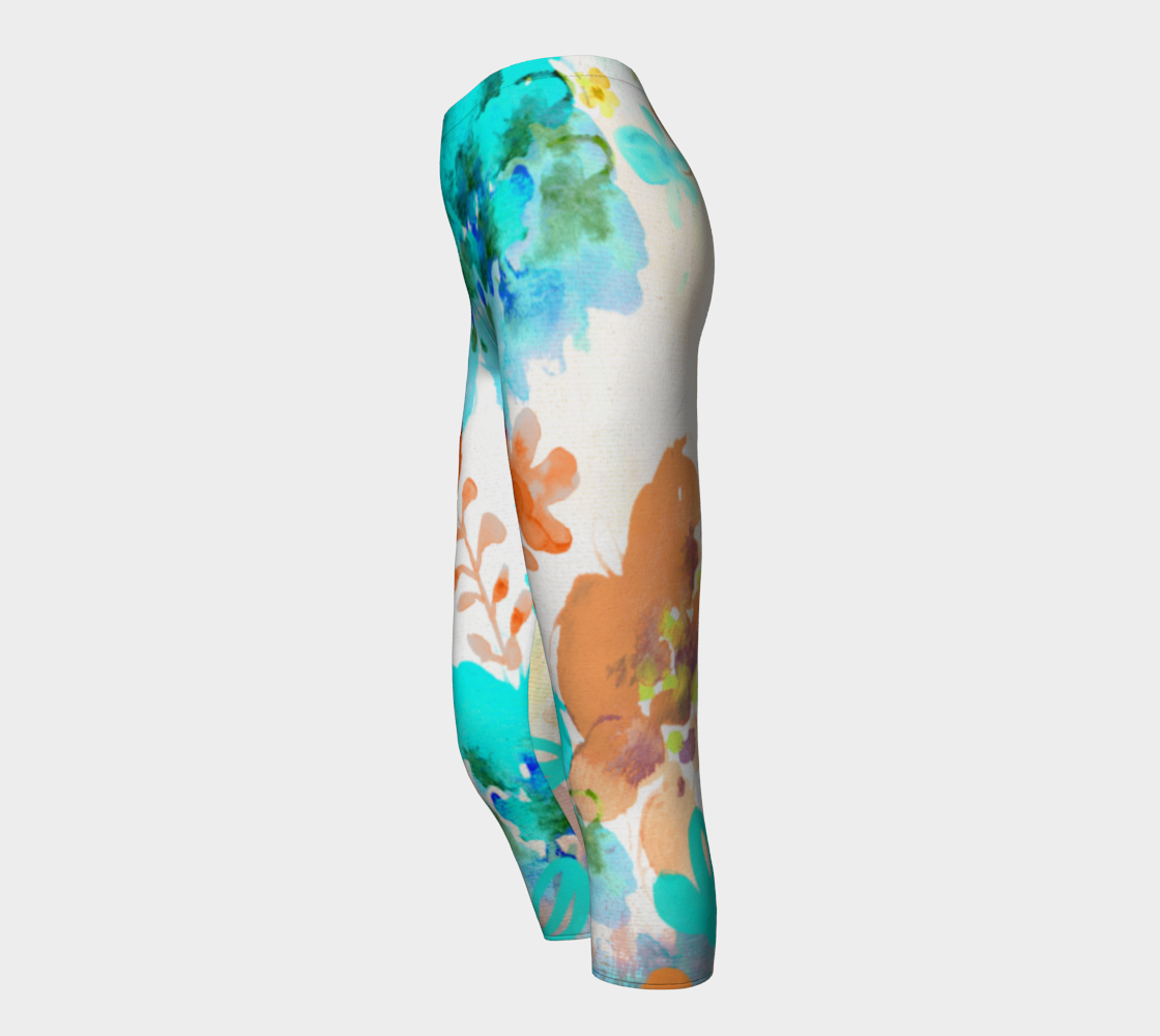 I Am A Queen Teal Capris by Deloresart - deloresartcanada