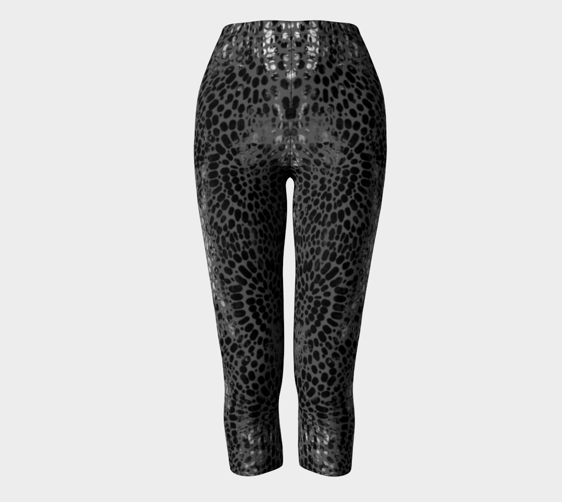 Earth Message Black Capris - deloresartcanada