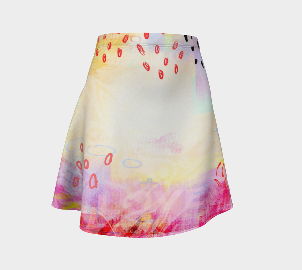 I Love Us Flare Skirt by Deloresart