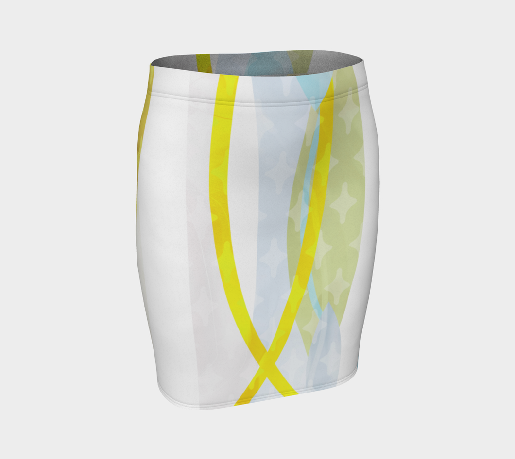 Side by Side Fitted Skirt by Deloresart - deloresartcanada