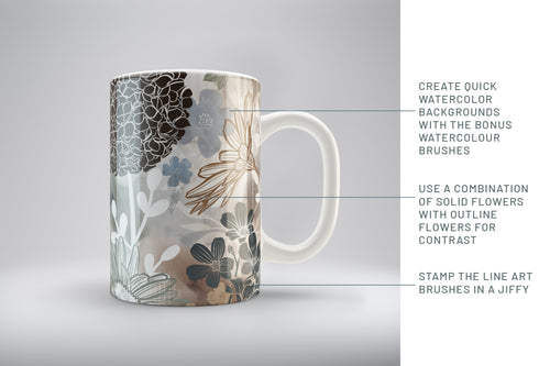 Volume 029 - Procreate Floral Brush Stamps 5 - deloresartcanada