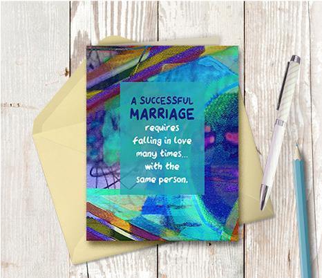 0600 A Successful Marriage Note Card - deloresartcanada