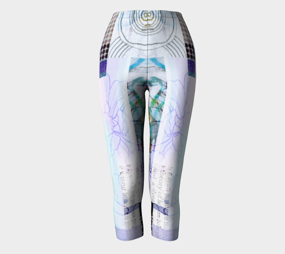 Trailing Petals Collage Capris by Deloresart - deloresartcanada