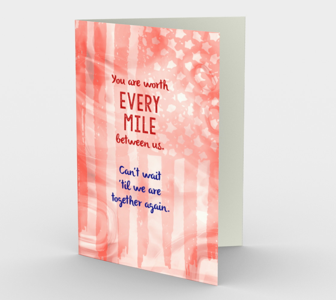 1384 You Are Worth Every Mile Card by Deloresart - deloresartcanada