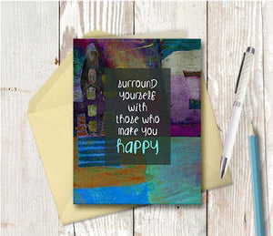 0604 Surround Your Self Note Card - deloresartcanada