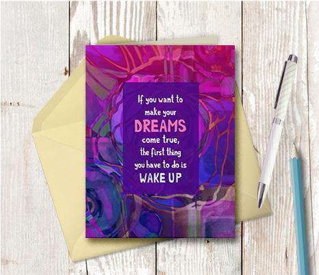 0609 Wake Up Note Card - deloresartcanada
