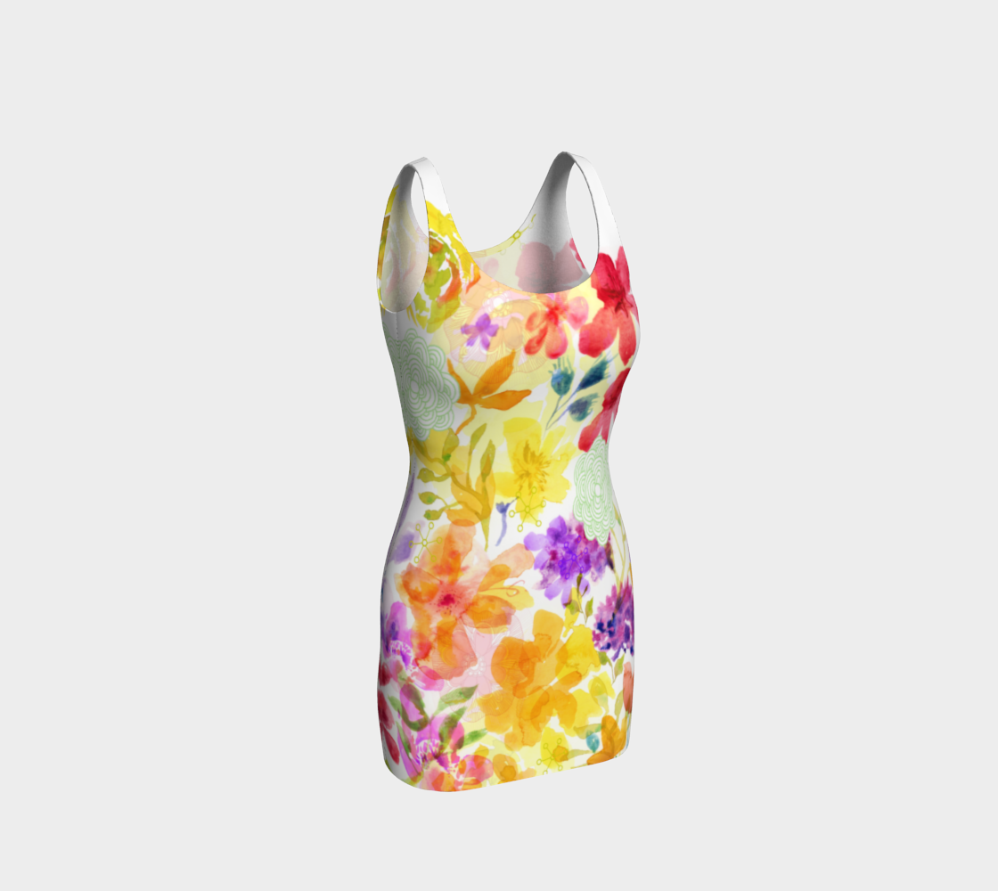 Victoria Blooms Bodycon Dress by Deloresart