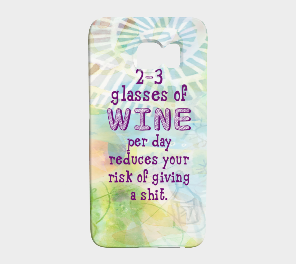 873 Three Glasses Of Wine Per Day Device Case - deloresartcanada