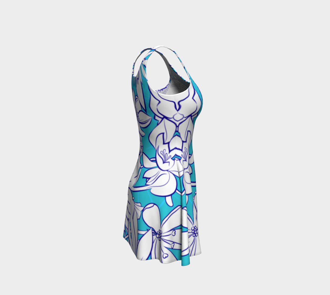 Flower Meadow Flare Dress by Deloresart