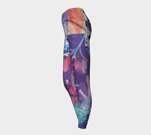 Elm Bud Collage Leggings by Deloresart - deloresartcanada