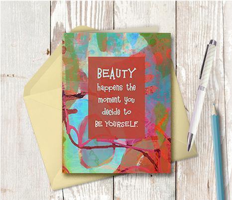 0642 Be Yourself Coco Chanel Note Card - deloresartcanada