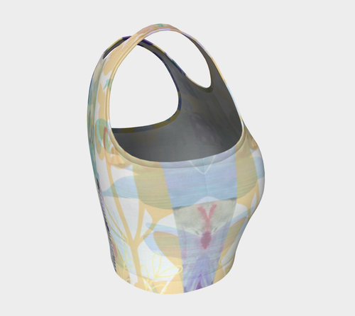 Kindred Leaf Collage Crop Top by Deloresart - deloresartcanada