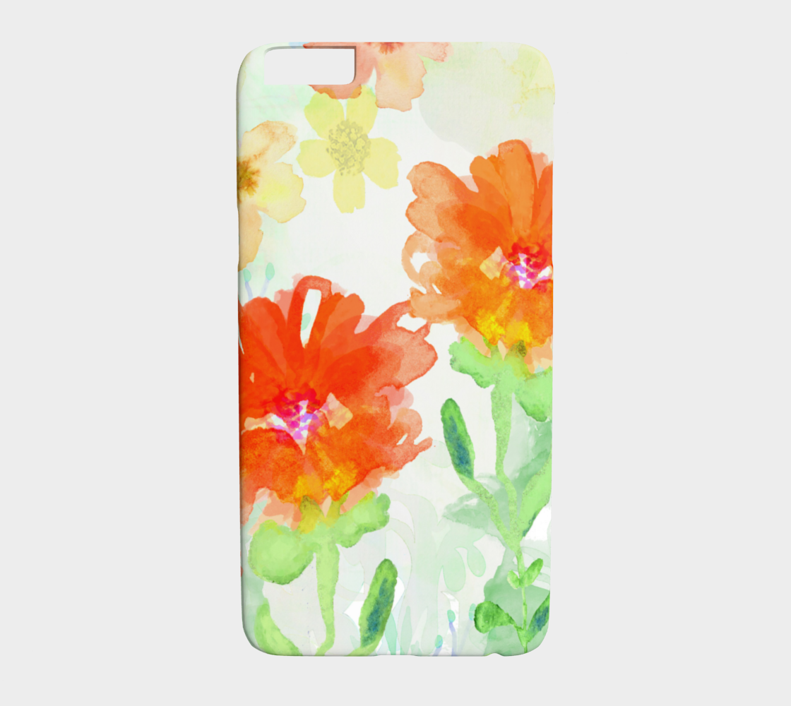 Coral Floral Device Case - deloresartcanada