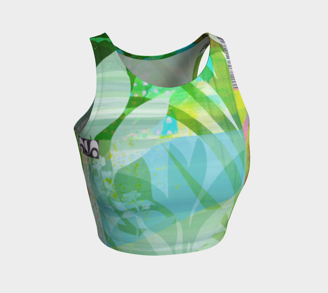 Abounding Alder Collage Crop Top by Deloresart - deloresartcanada