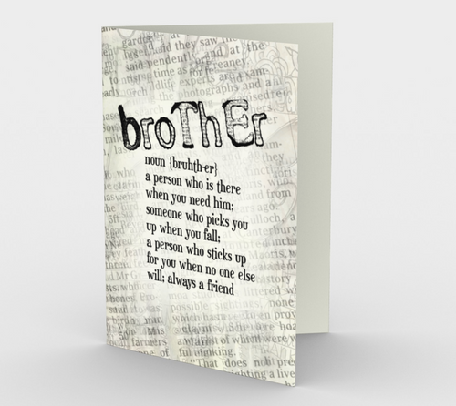 0532 Brother - Noun  Card by DeloresArt - deloresartcanada