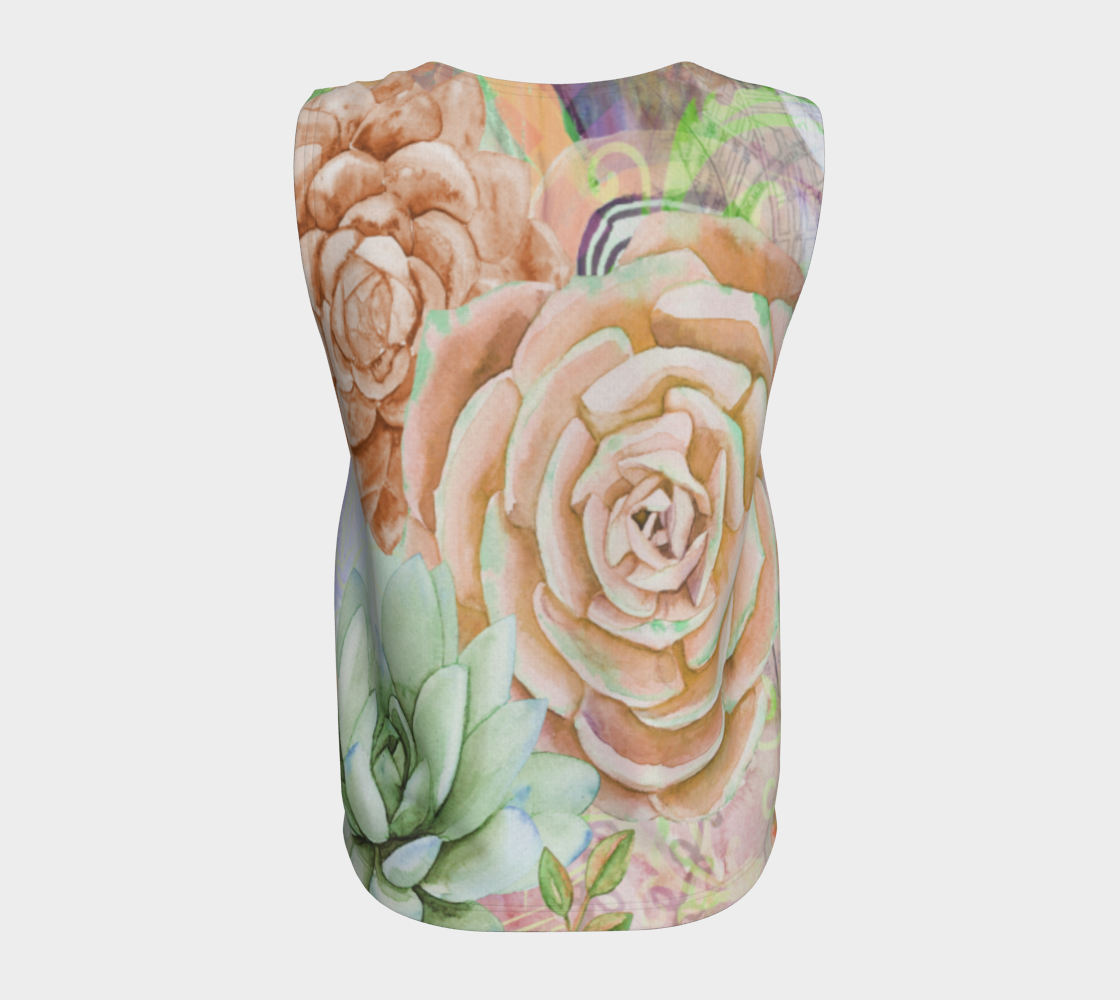 Let's Lovely Garden Loose Tank in Terra Cotta - deloresartcanada