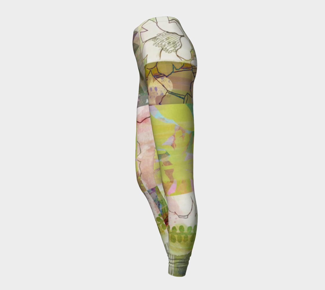 Sage Obscurity Collage Leggings by Deloresart - deloresartcanada