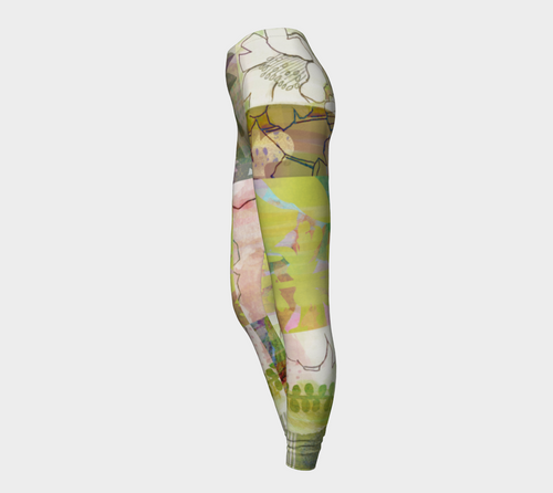 Sage Obscurity Collage Leggings by Deloresart - deloresartcanada