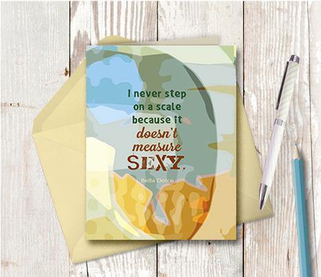 0668 Never Step On Scale Note Card - deloresartcanada