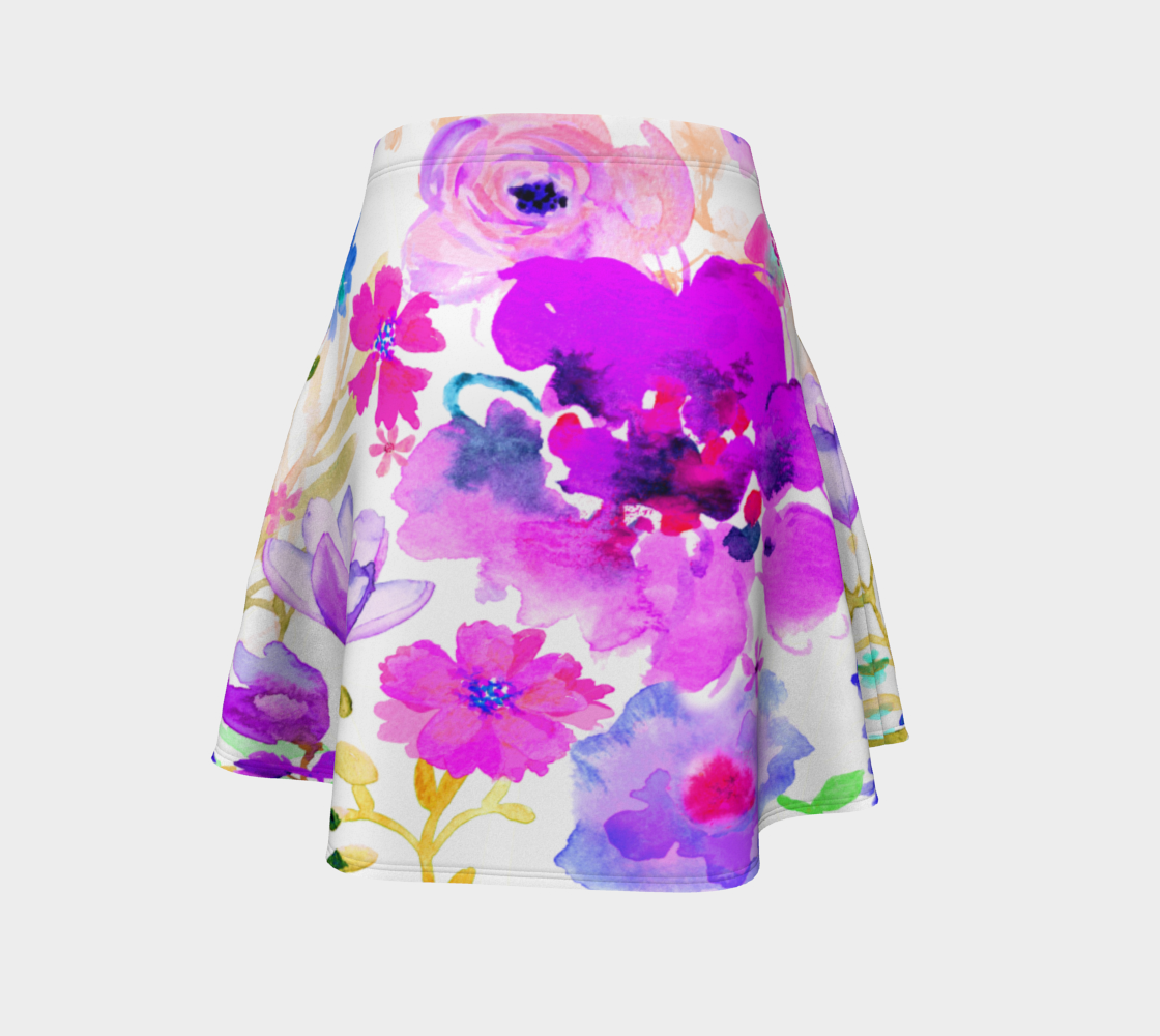 Magentis Floral Flare Skirt by Deloresart