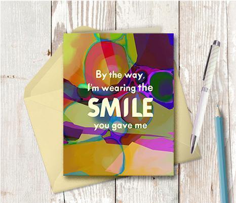 0669 Wearing The Smile You Gave Me Note Card - deloresartcanada