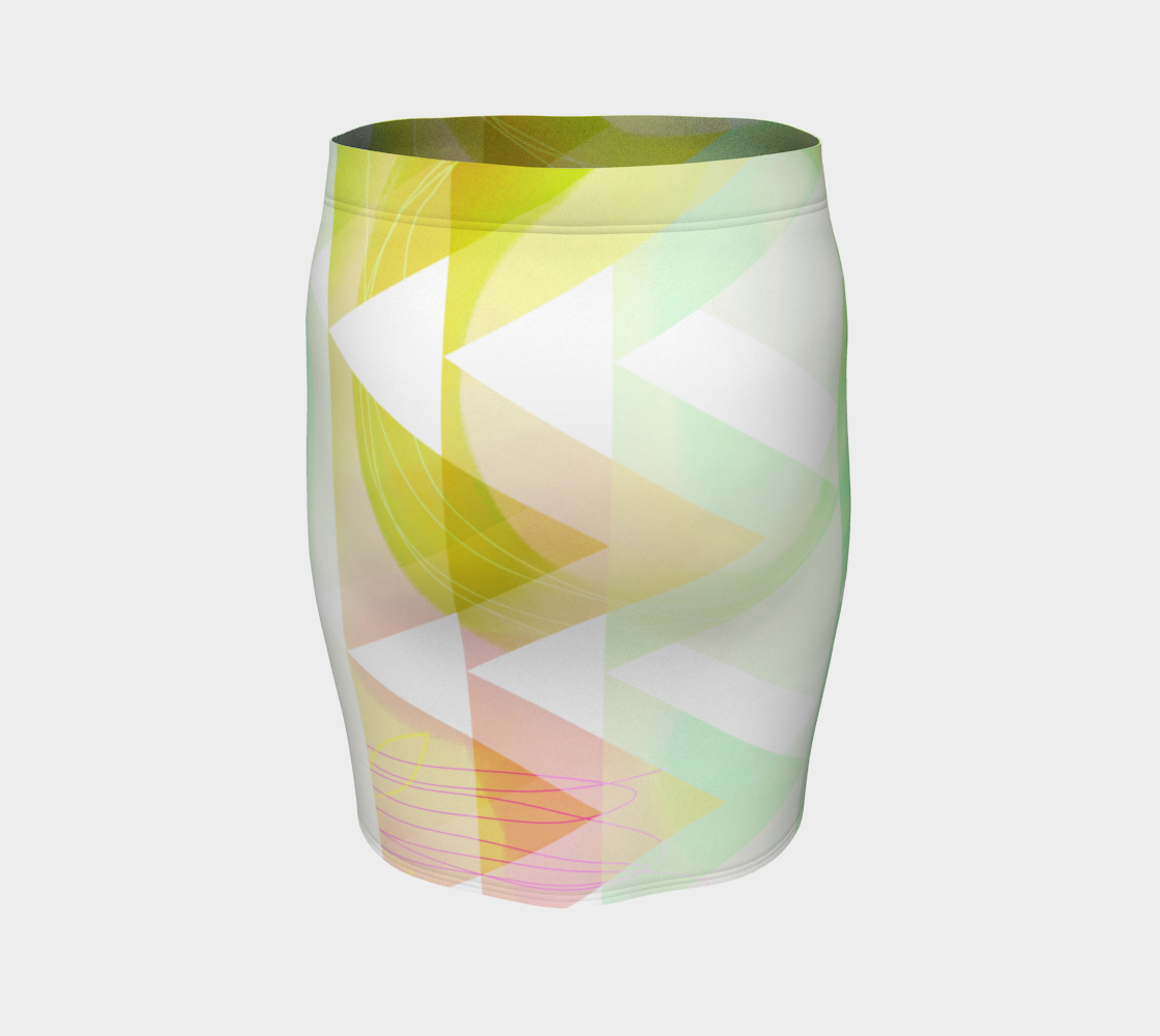 Obtuse Romance Fitted Skirt by Deloresart - deloresartcanada