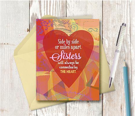 0676 Sisters Side By Side Note Card - deloresartcanada