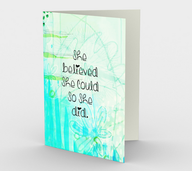 1338 She Believed She Could Card by Deloresart - deloresartcanada