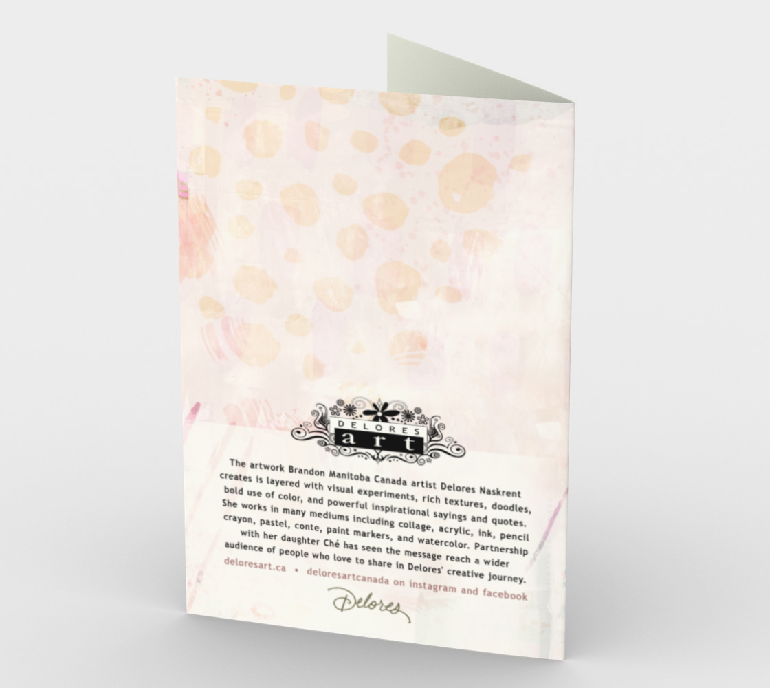 1330 Life Doesn't Have to be Perfect Card by Deloresart - deloresartcanada