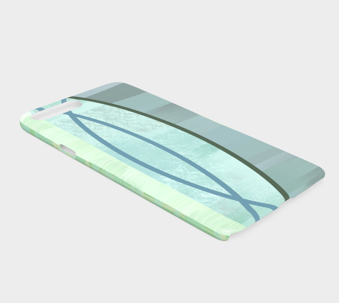 Del 487B Coaxial Soft Greens And Blues Device Case - deloresartcanada