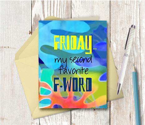 0691 F Word Note Card - deloresartcanada
