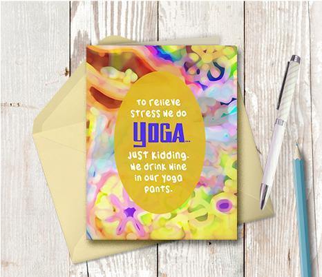 0693 Yoga Note Card - deloresartcanada