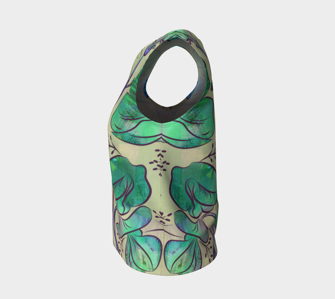 Queen Sweet Pea Loose Tank by Deloresart in Greens - deloresartcanada