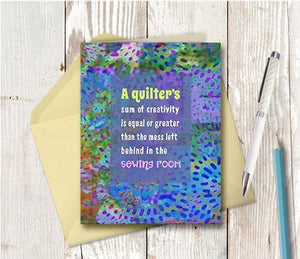 0699 Quilters Note Card - deloresartcanada