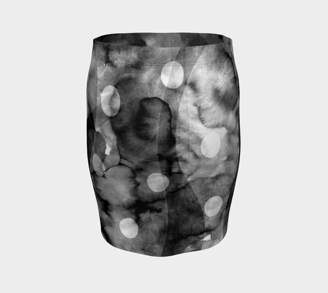 Because of You Greys Fitted Skirt y Deloresart - deloresartcanada