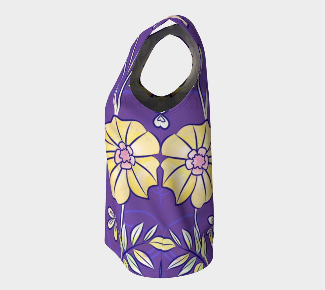 Francella Floret Loose Tank in Purples - deloresartcanada
