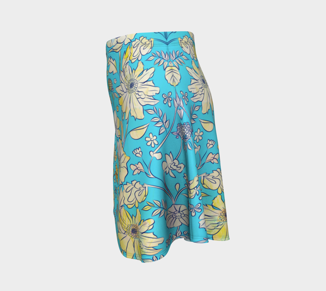 Francella Turquoise Flare Skirt by Deloresart