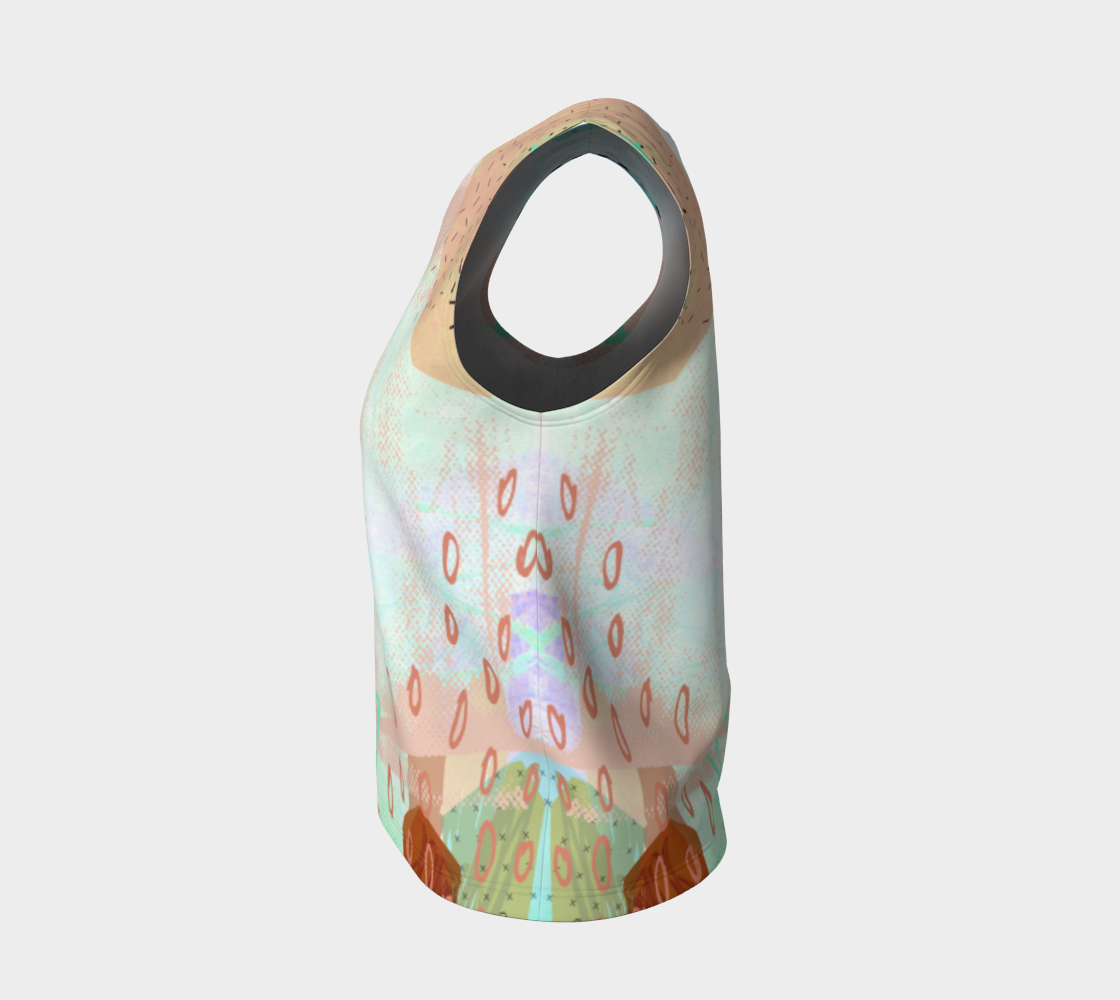 The Snuggle is Real Loose Tank in Coral and Teal - deloresartcanada