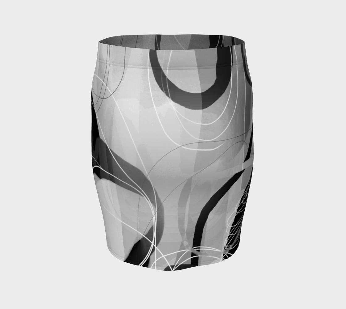 Shenanigans Black Fitted Skirt by Deloresart - deloresartcanada