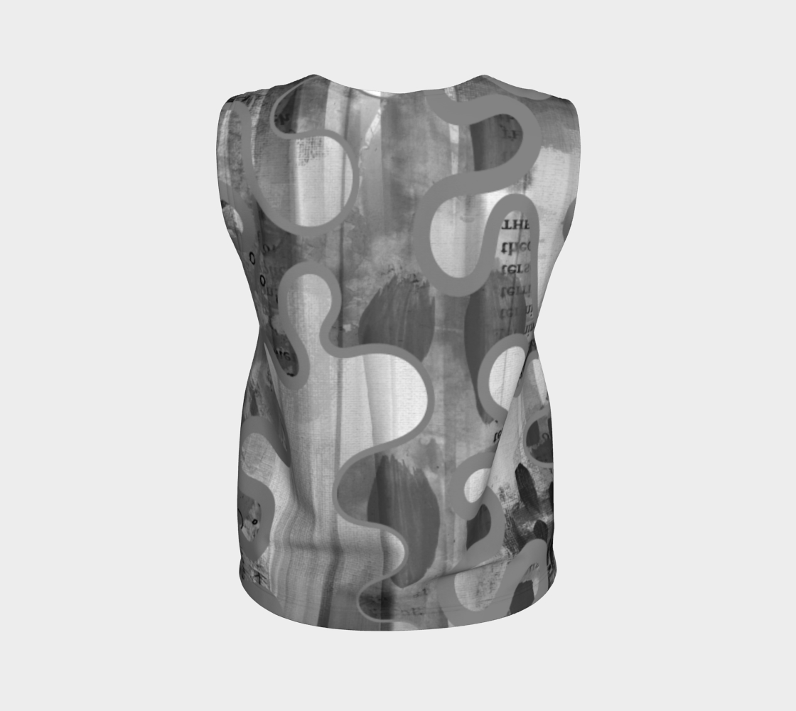 Sassy Serpentine Loose Tank Top in Grey - deloresartcanada