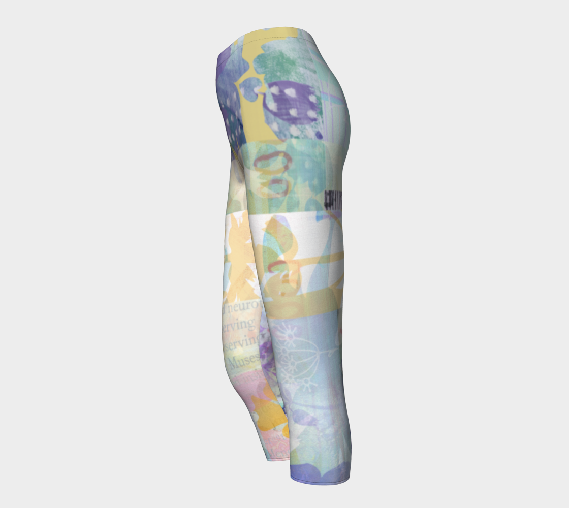Kindred Leaf Collage Capris by Deloresart - deloresartcanada