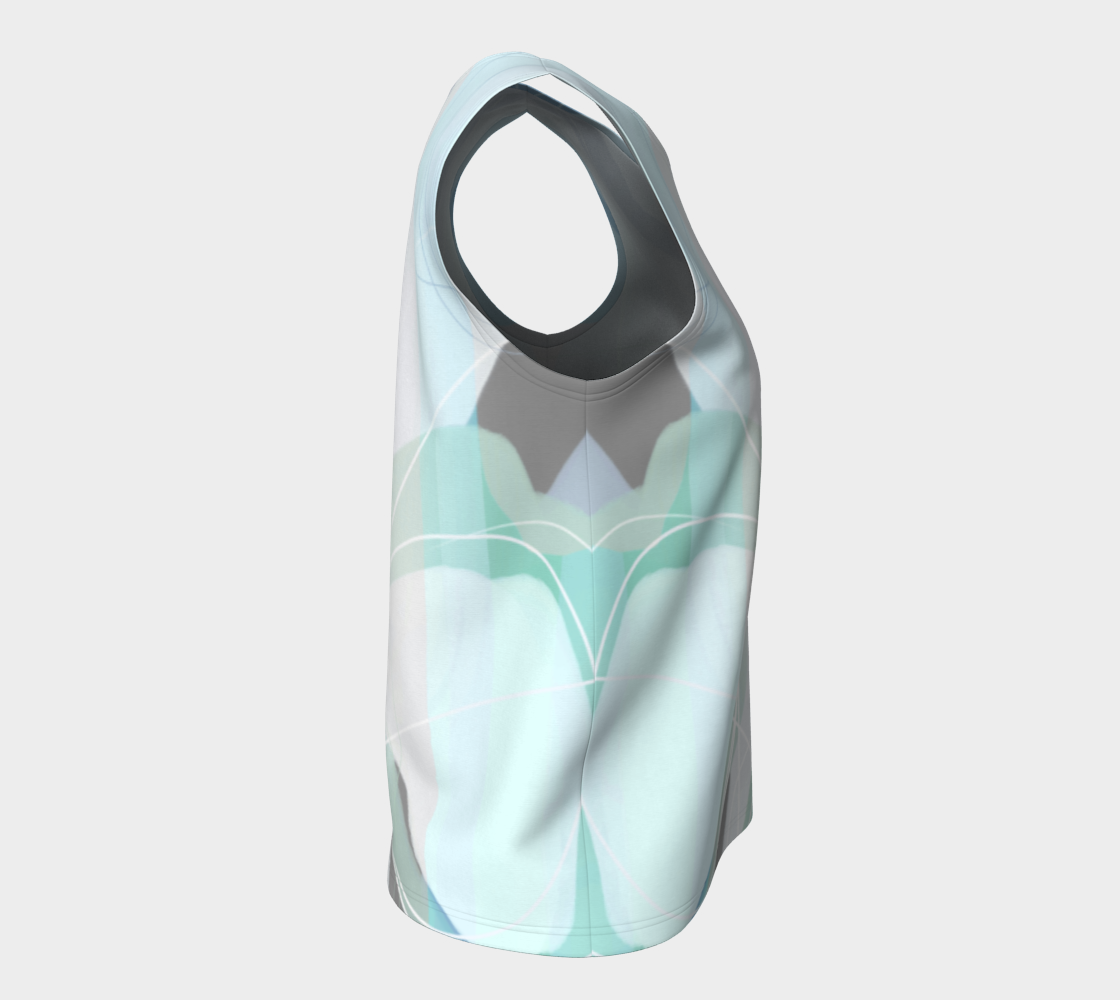 Shenanigans  Loose Tank by Deloresart Soft Blues - deloresartcanada