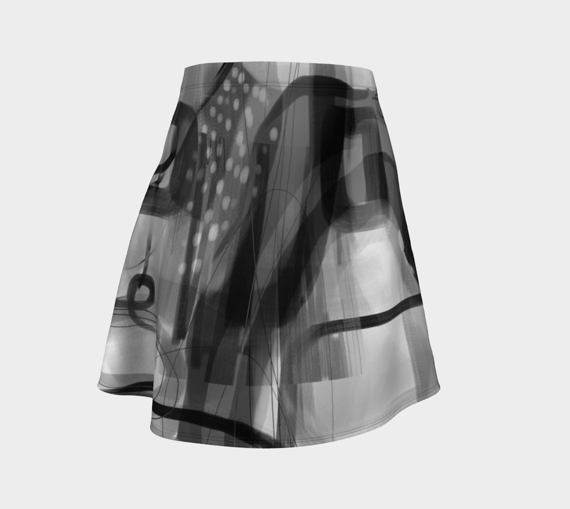 Blue Moon Blues Flare Skirt by Deloresart