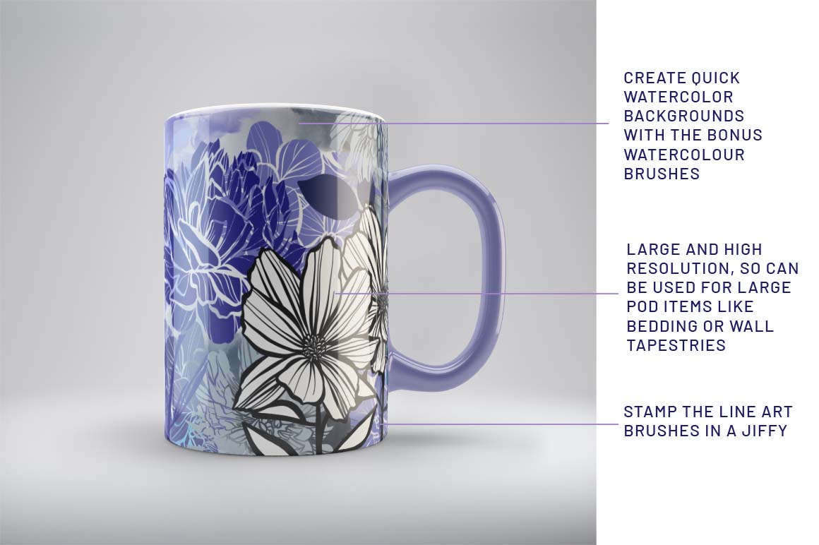 Volume 53 - Procreate Floral Brush Stamps 12