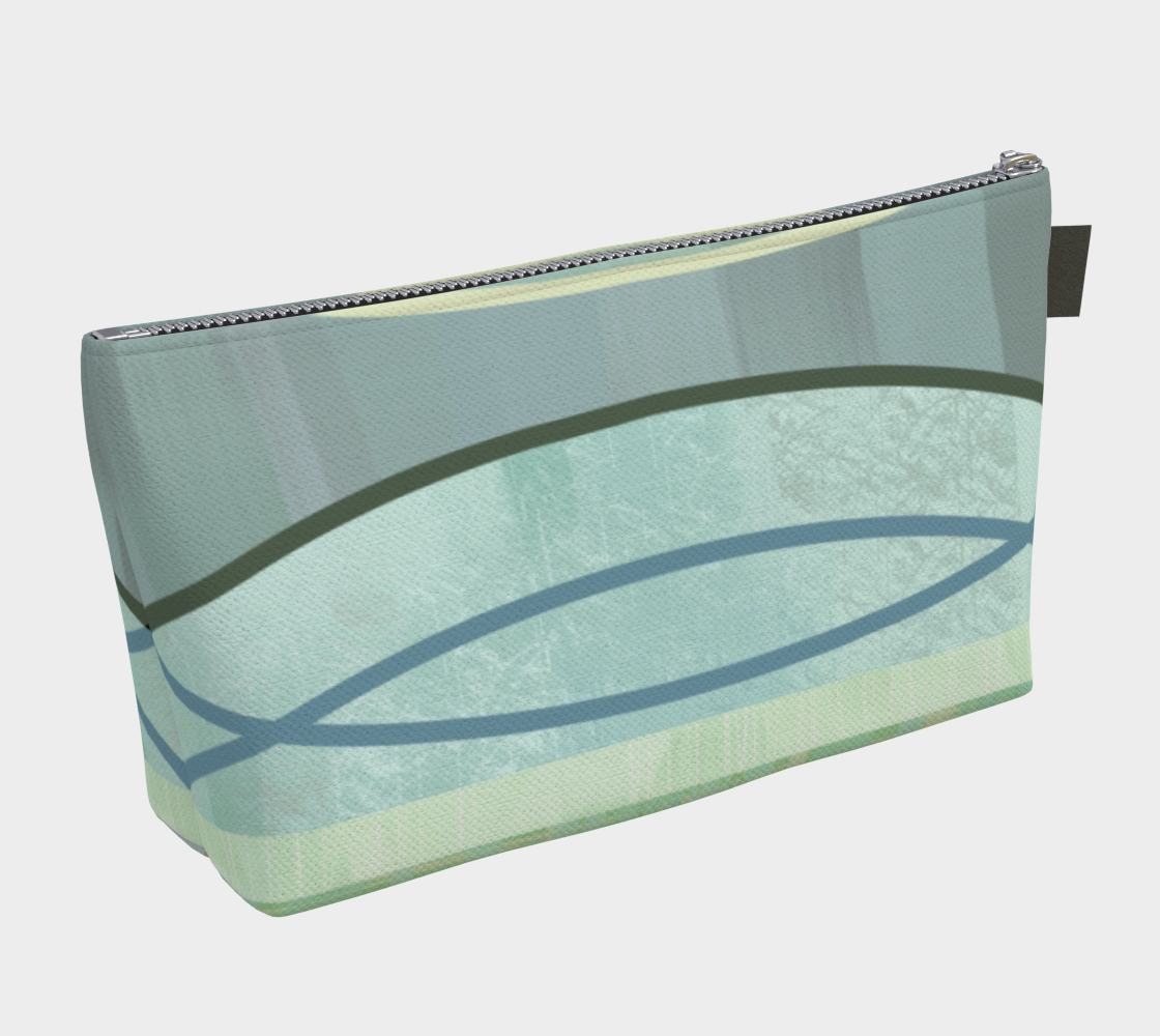 Coaxial Makeup Bag in Teals - deloresartcanada